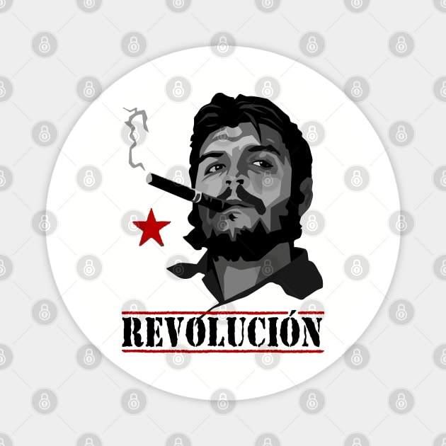 Fidel Castro Revolucion Magnet by inkstyl